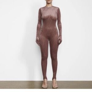 Skims Velvet Stirrup Jumpsuit